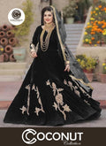 Sleeves and Border Embroidered Maxi with Four Sided Lace Dupatta 3PCs